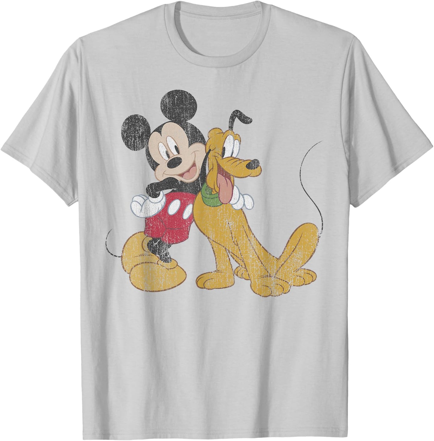 Disney Mickey and Friends Mickey and Pluto Best Buds Small T-Shirt - T-Shirt | Ash