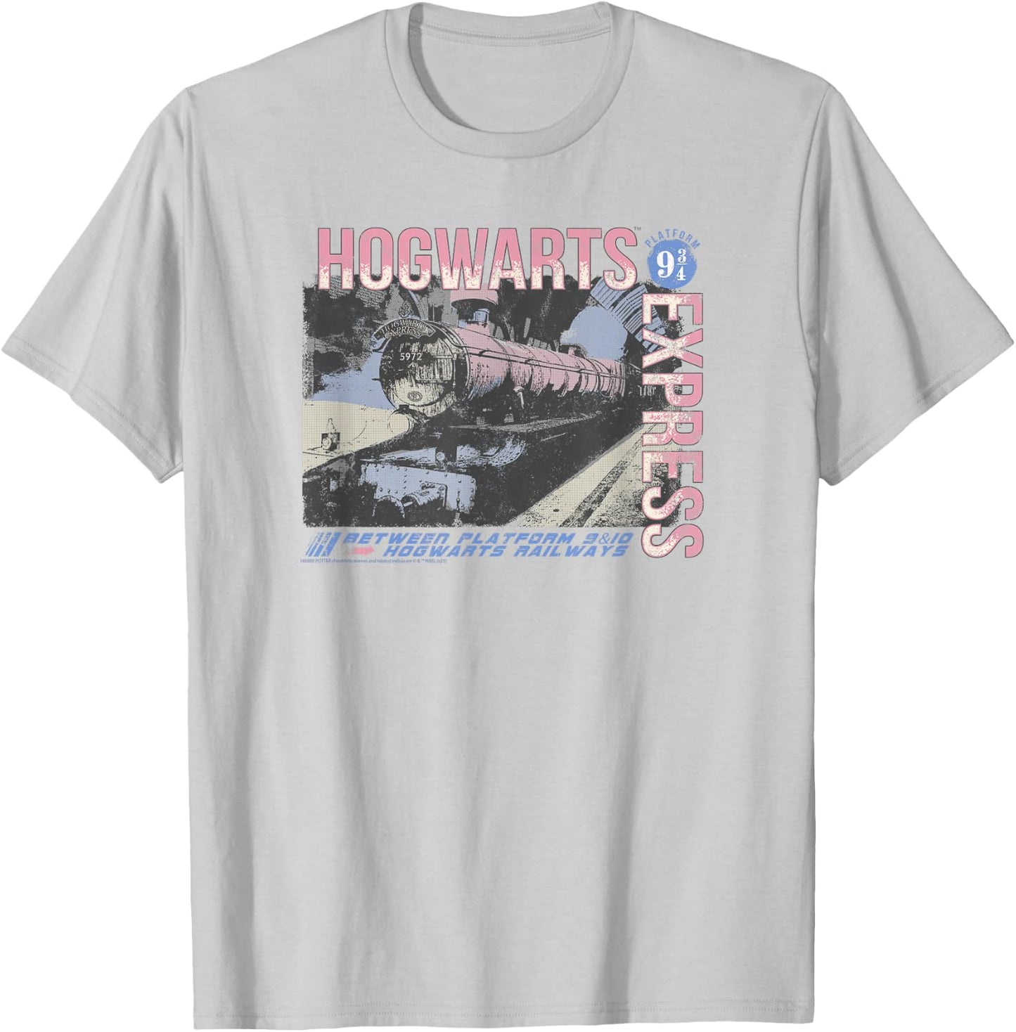Harry Potter Hogwarts Express Vintage Poster T-Shirt - T-Shirt | Ash