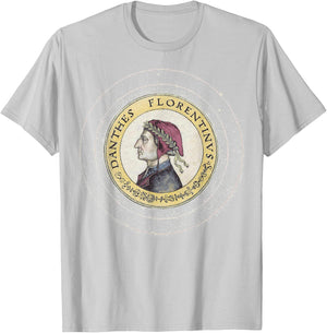 Dante Alighieri Italian Italy Divine Comedy Purgatory, Light T-Shirt - T-Shirt | Ash