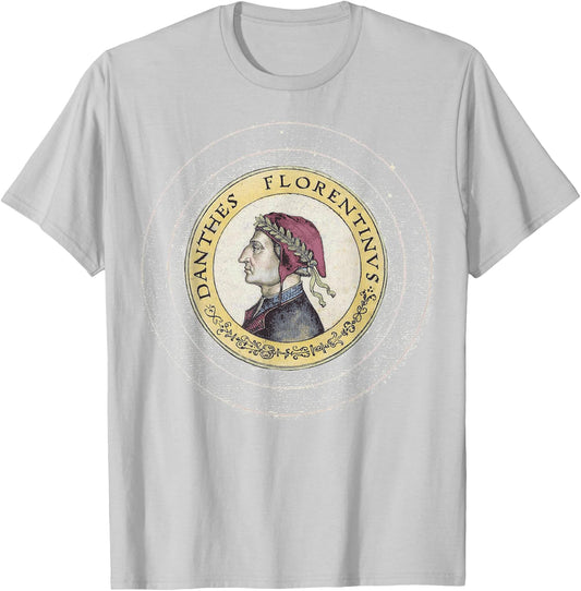 Dante Alighieri Italian Italy Divine Comedy Purgatory, Light T-Shirt - T-Shirt | Ash
