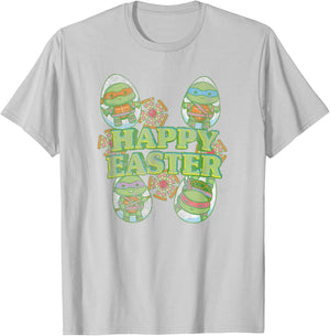 Teenage Mutant Ninja Turtles Happy Easter Turtle Eggs T-Shirt - T-Shirt | Ash