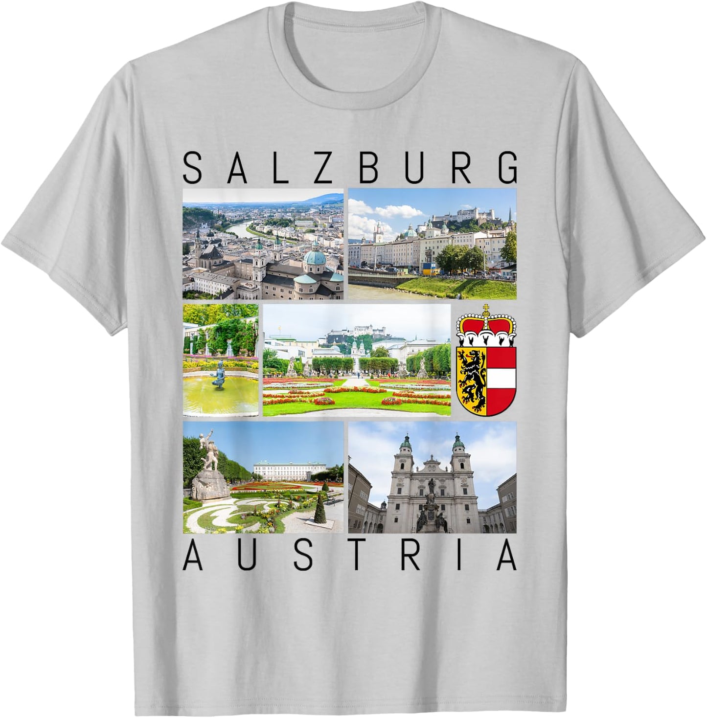Salzburg Austria Mozart Classical Music Sound Sights Gallery T-Shirt - T-Shirt | Ash