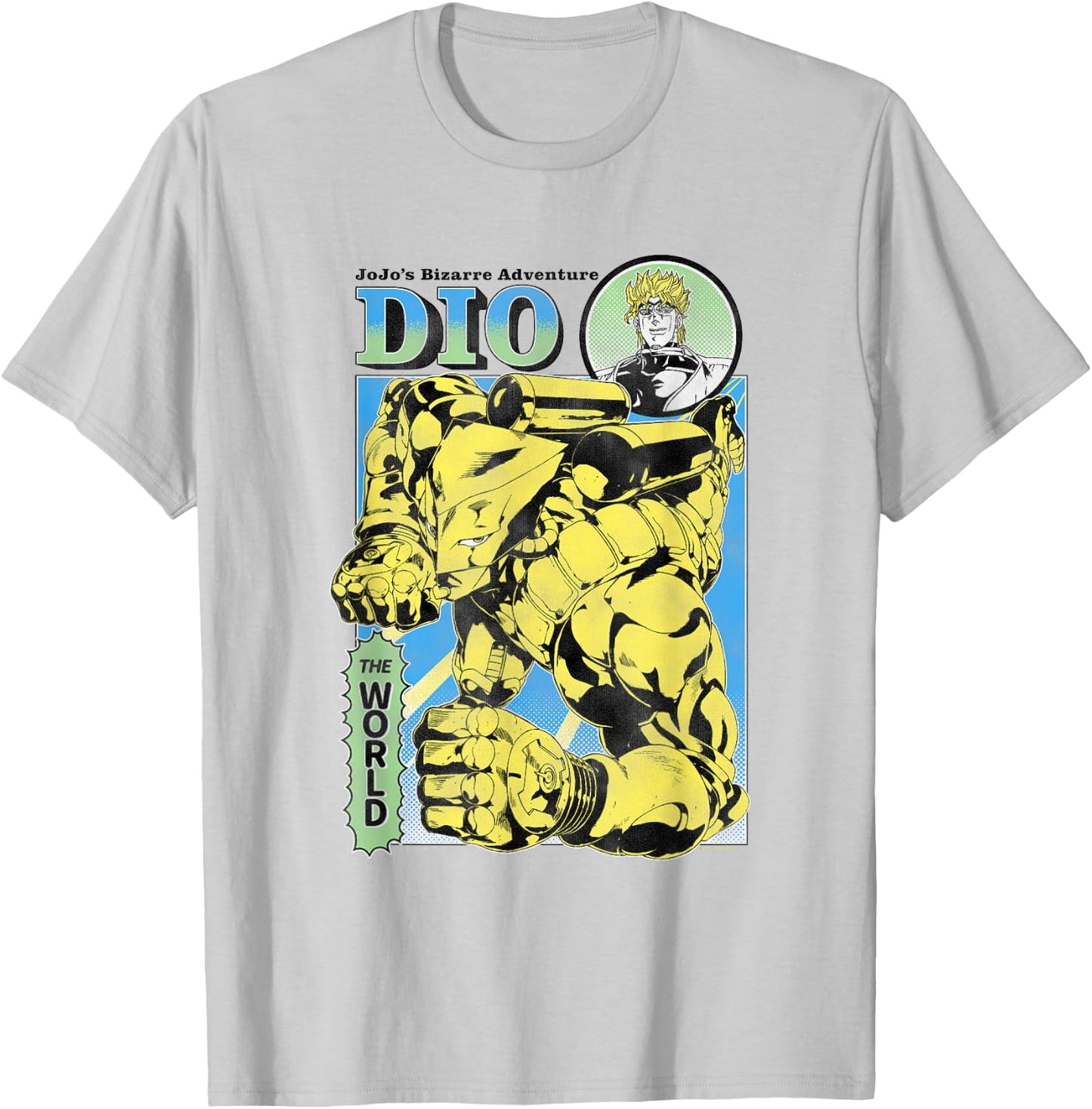 JoJo's Bizarre Adventure Part 3 DIO & The World Illustration T-Shirt - T-Shirt | Ash