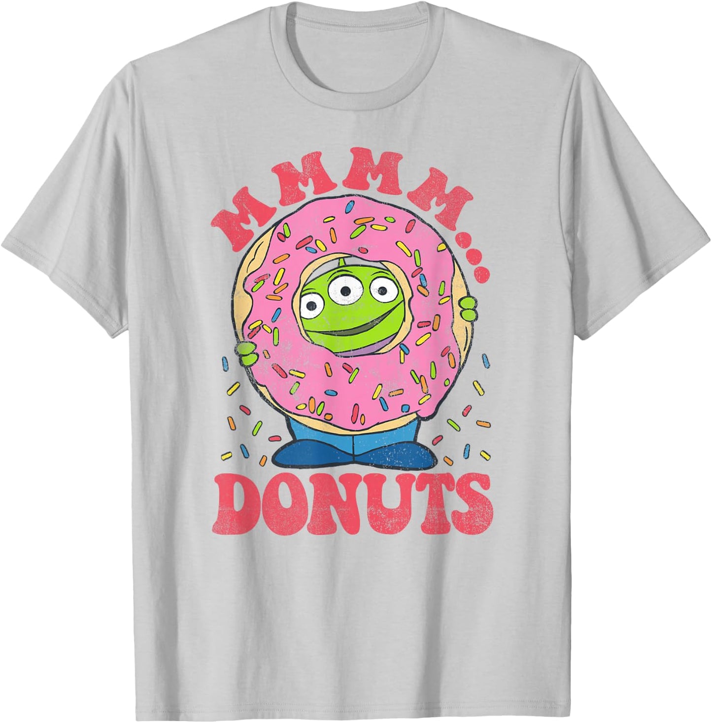 Disney Pixar Toy Story Aliens MMM...Donuts Sprinkles T-Shirt - T-Shirt | Ash