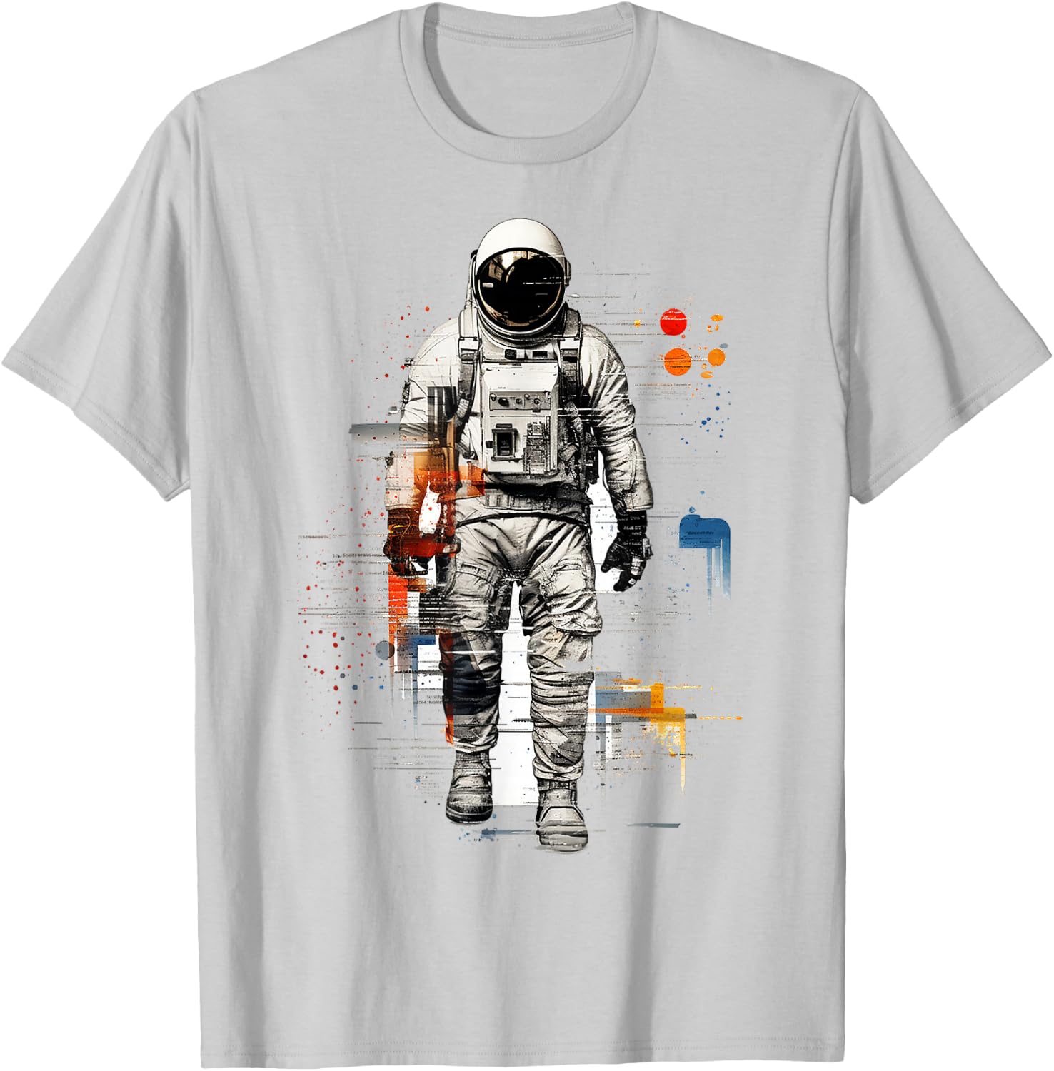 Astronaut Painting Art Abstract Drawing Graphic Astronaut T-Shirt - T-Shirt | Ash