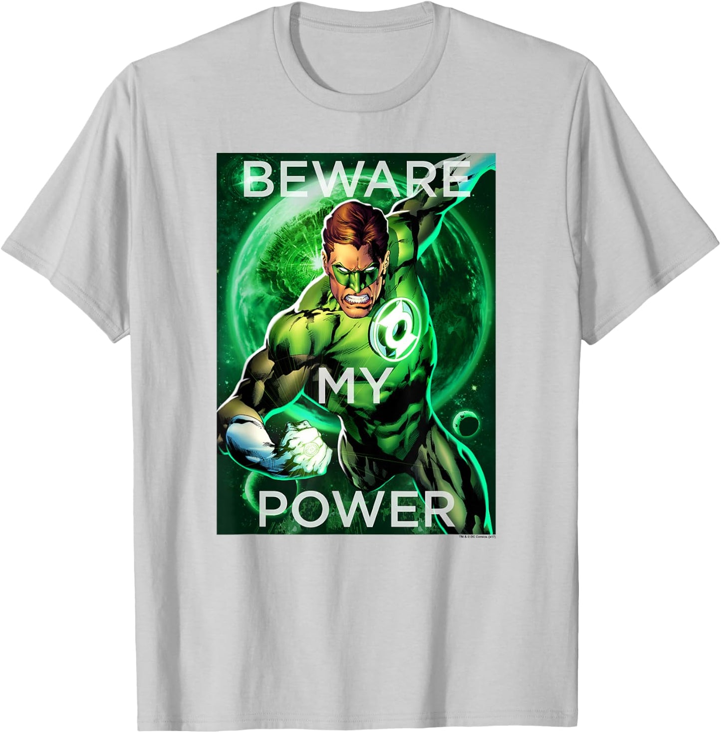 Green Lantern Beware My Power Poster T-Shirt - T-Shirt | Ash