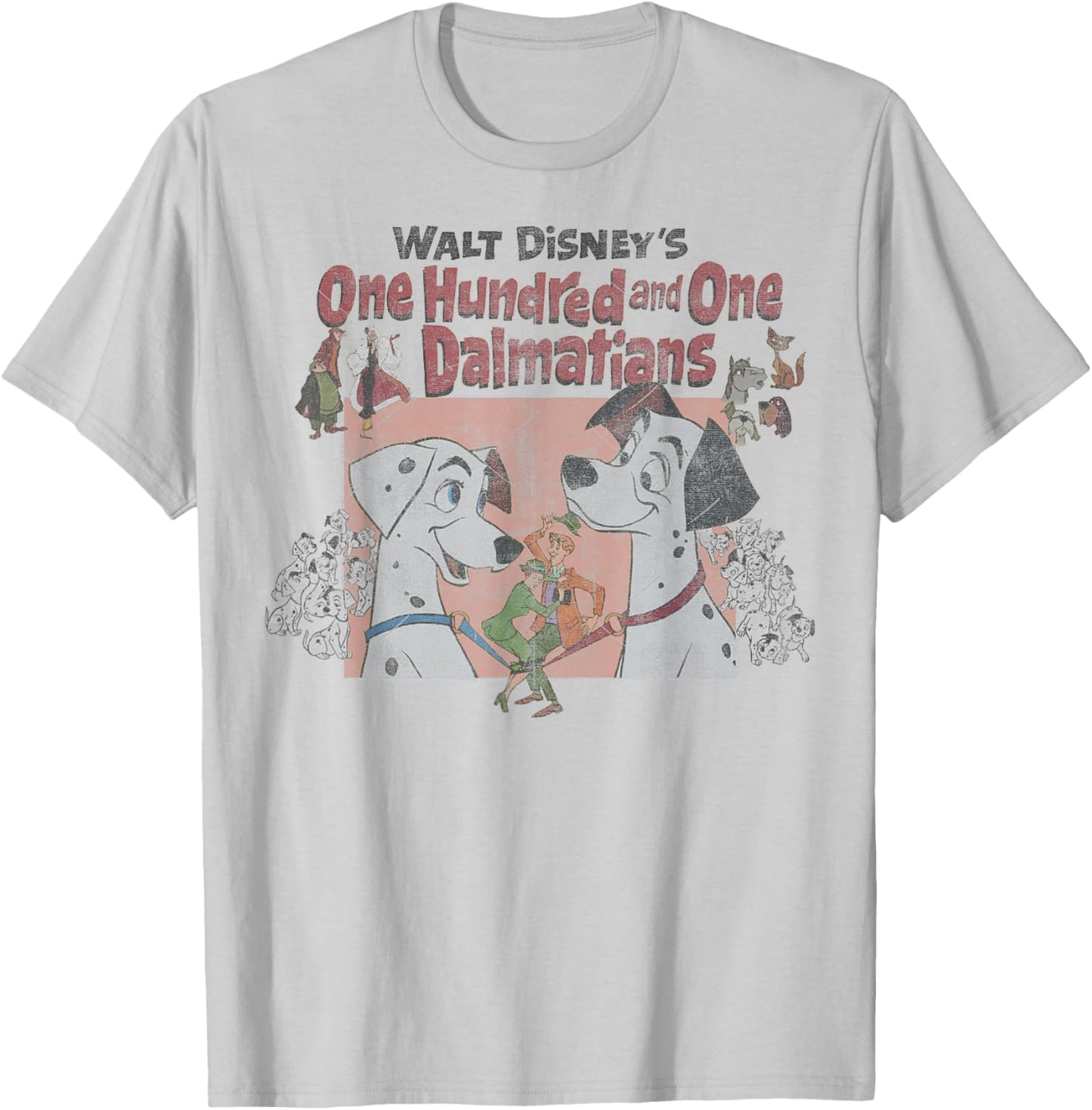 Disney 101 Dalmatians Pongo & Perdita Classic Logo T-Shirt - T-Shirt | Ash