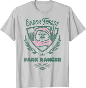 Star Wars Ewok Park Ranger T-Shirt - T-Shirt | Ash