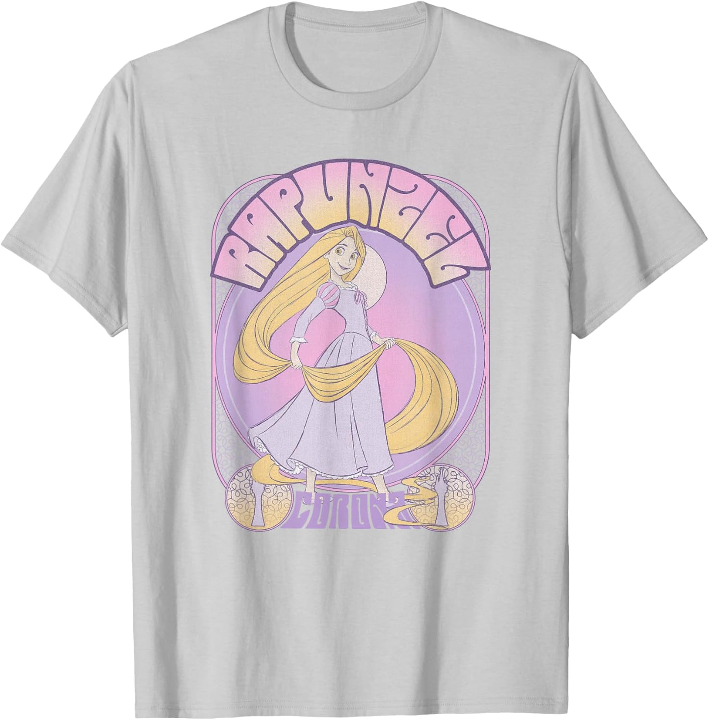 Disney Tangled Rapunzel Seventies Retro Poster Small T-Shirt - T-Shirt | Ash