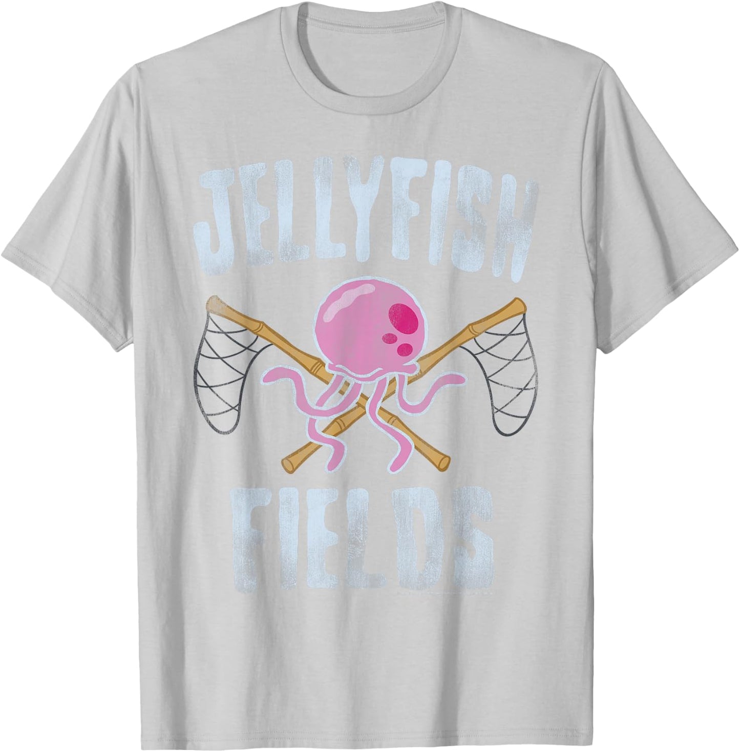 SpongeBob SquarePants Jellyfish Fields T-Shirt - T-Shirt | Ash
