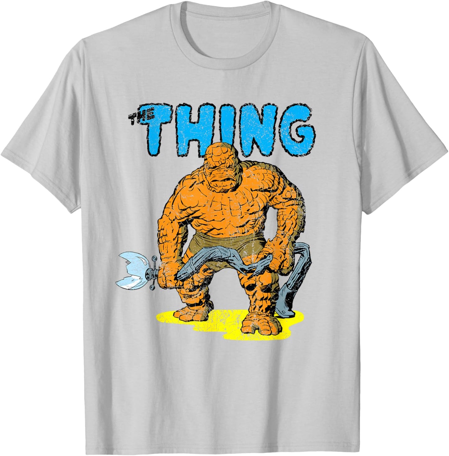 Marvel The Fantastic Four The Thing Retro T-Shirt - T-Shirt | Ash