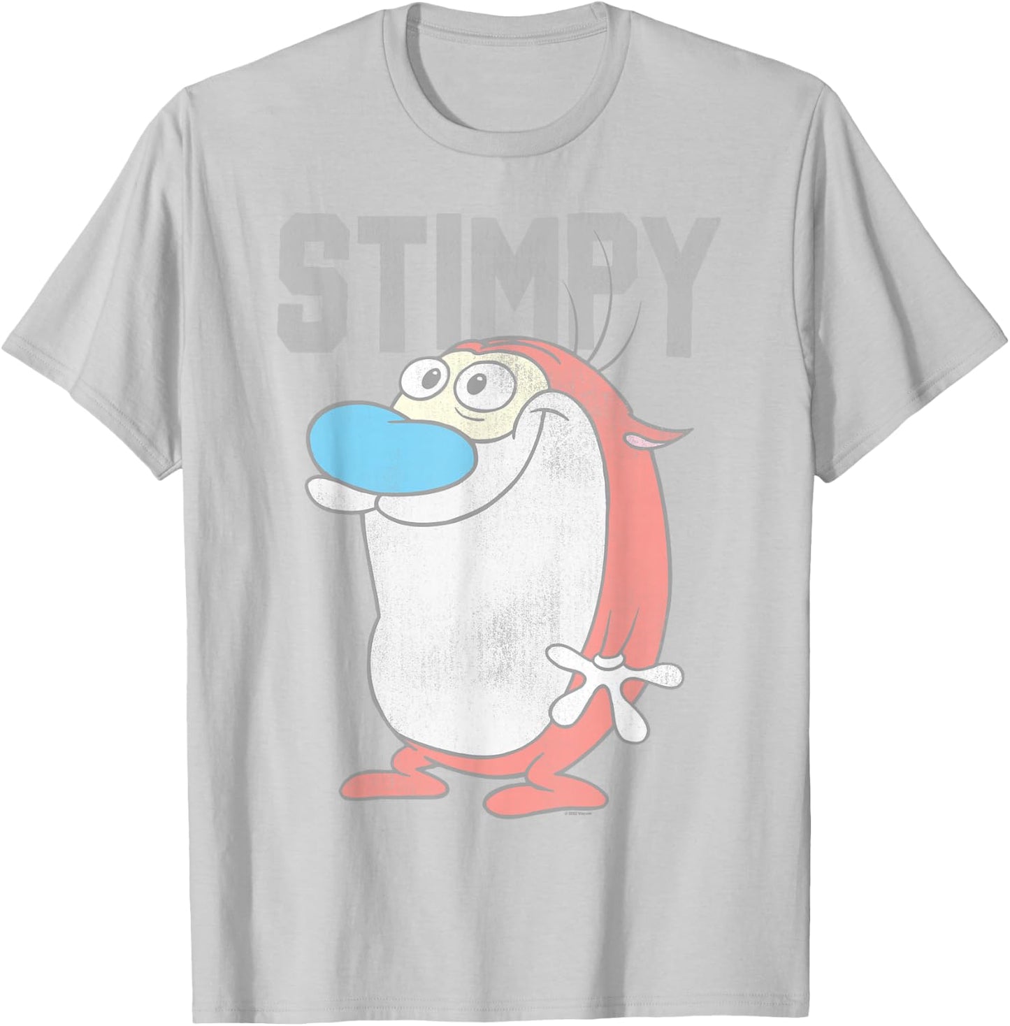 Ren and Stimpy College Stimpy T-Shirt - T-Shirt | Ash
