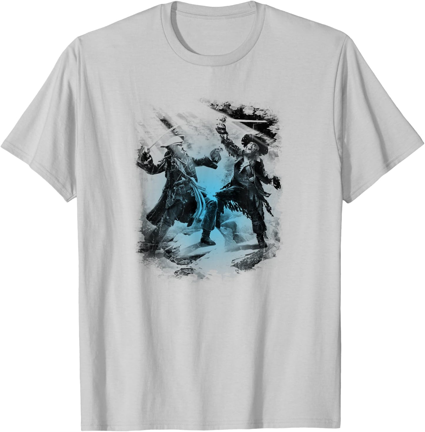Disney Pirates of The Caribbean Jack Sparrow Hector Barbossa T-Shirt - T-Shirt | Ash
