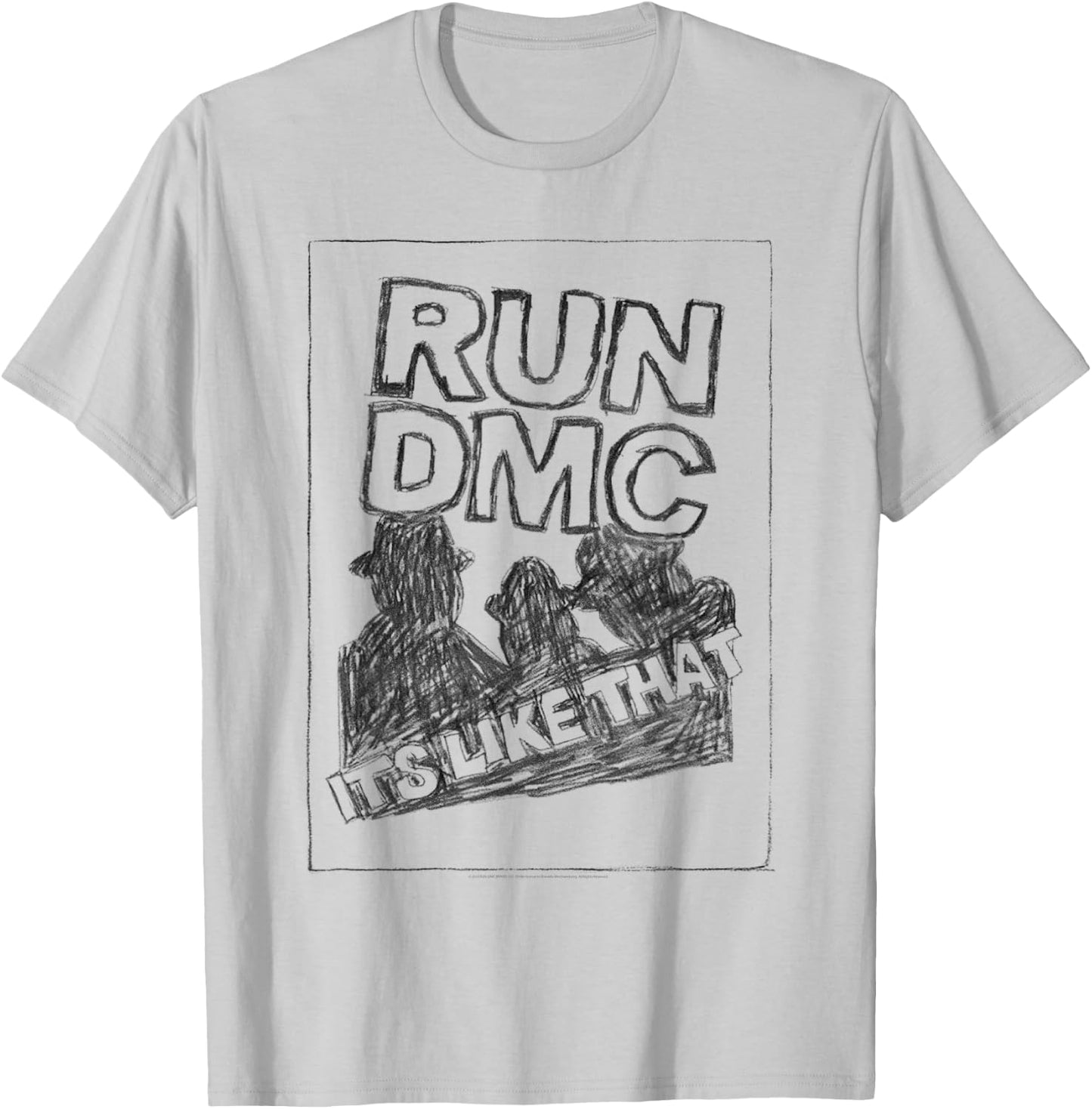 Run DMC Official It's Like That Sketch T-Shirt - T-Shirt | Ash