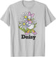 Disney Mickey And Friends Daisy Duck Floral Portrait T-Shirt - T-Shirt | Ash