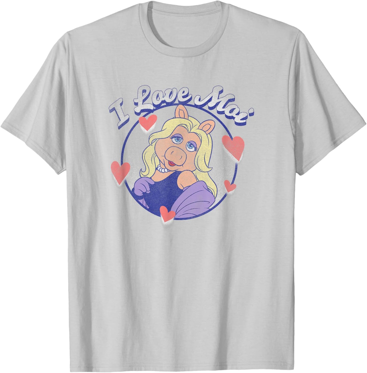Disney The Muppets Valentine's Day Miss Piggy I Love Moi T-Shirt - T-Shirt | Ash