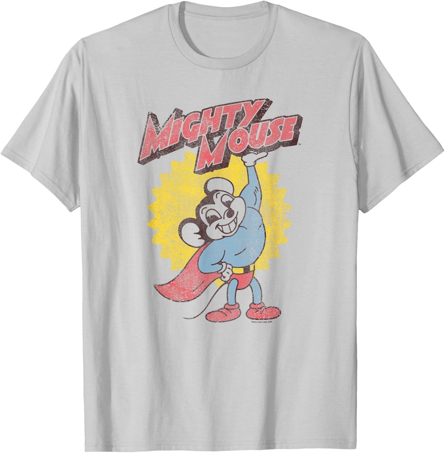 Mighty Mouse Heavy Logo T-Shirt - T-Shirt | Ash