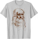 Leonardo da Vinci Portrait Author of The Vitruvian Man T-Shirt - T-Shirt | Ash