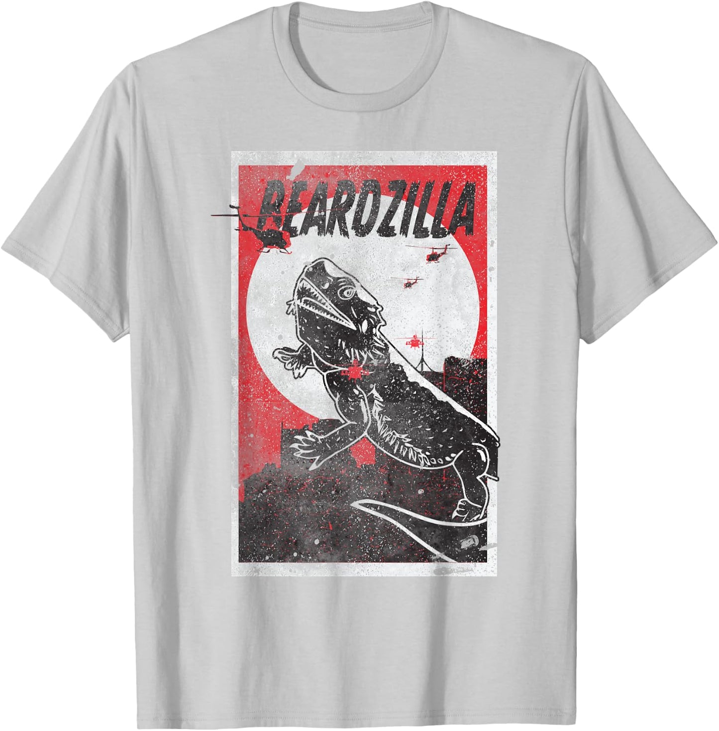 Beardzilla Bearded Dragon Pet Funny Lizard T-Shirt - T-Shirt | Ash