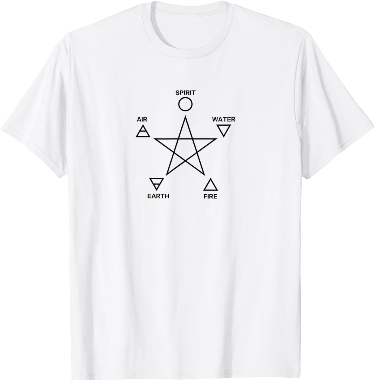 Elements, pentagram, symbol, alchemy, spirituality, magic T-Shirt - T-Shirt | White