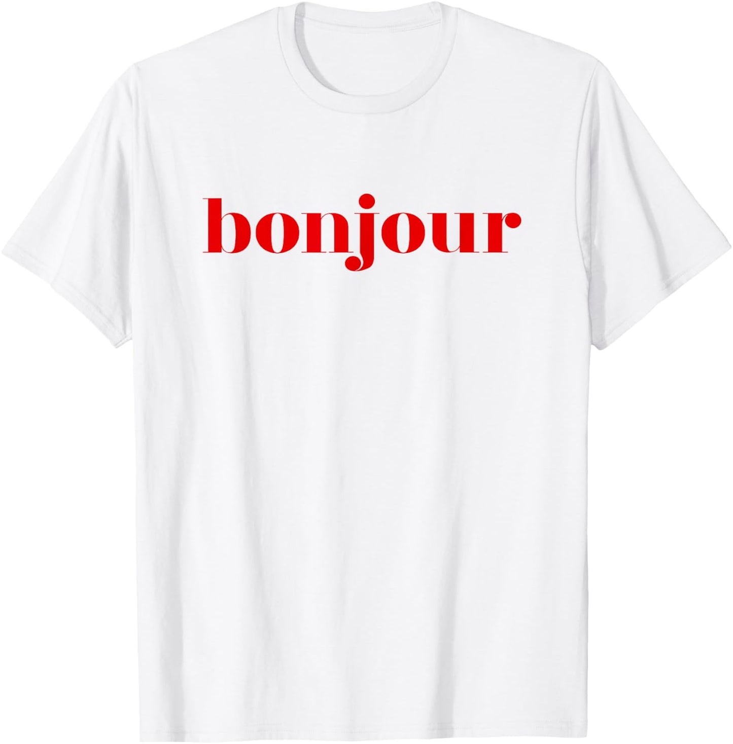 Bonjour - French Lover Gift T-Shirt - T-Shirt | White