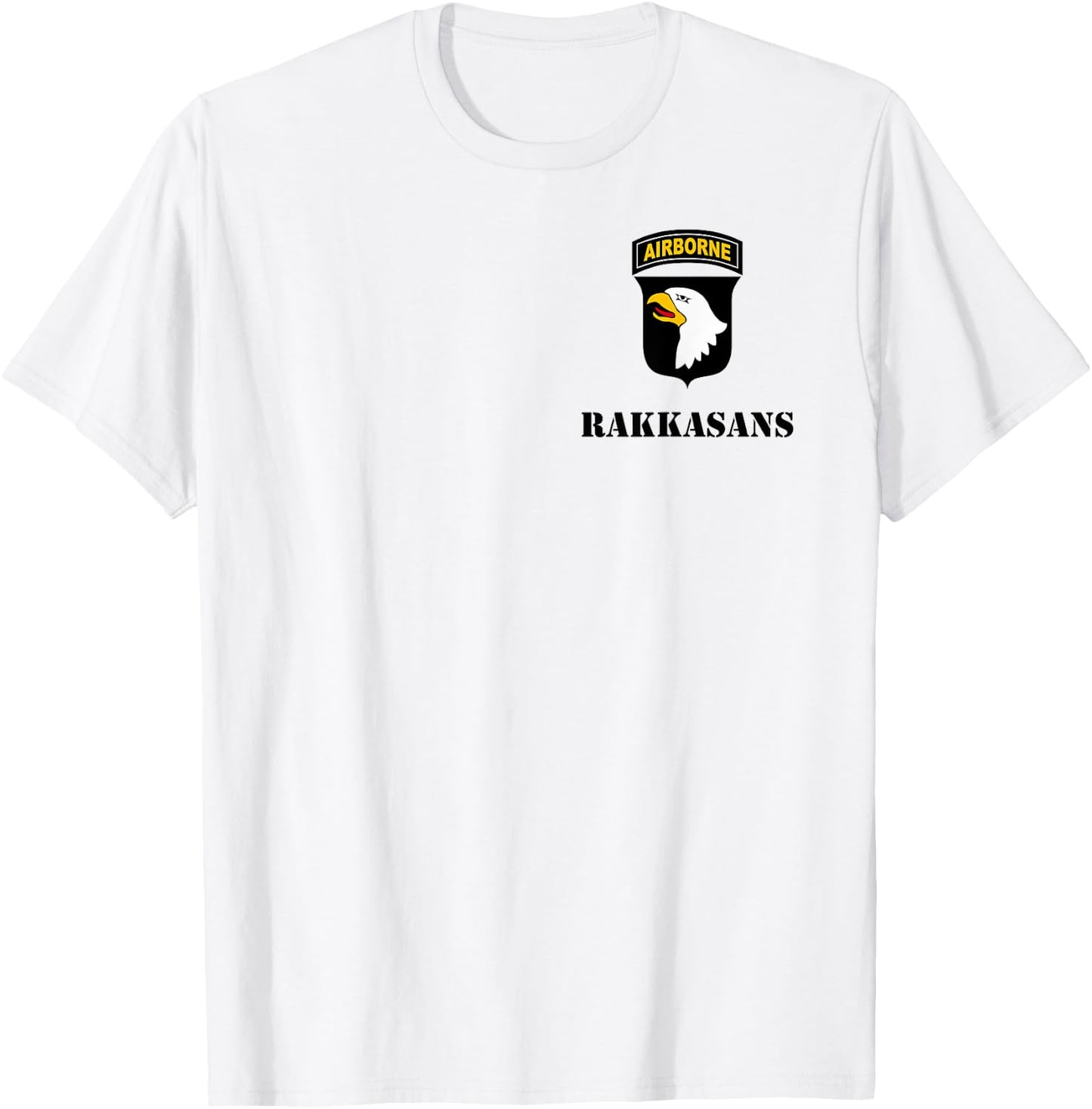 101st Airborne Shirt - Black "Rakkasans" - Classic T-Shirt - T-Shirt | White