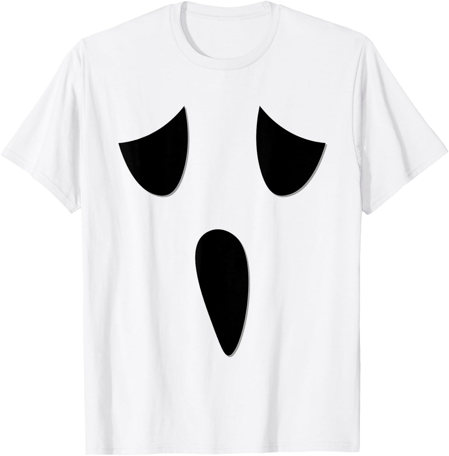 Ghost Face Costume Funny Kids Halloween Outfit Ghoul Face T-Shirt - T-Shirt | White