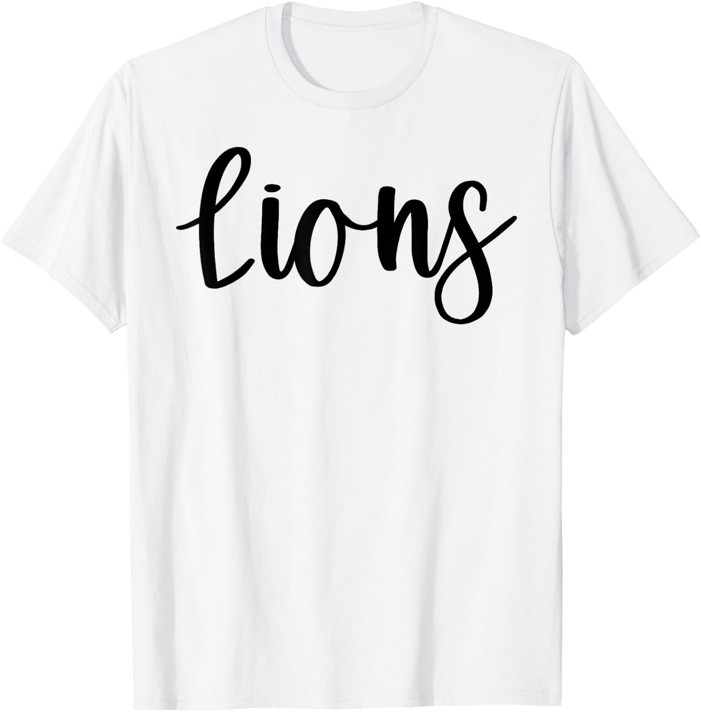 Lions School Spirit Team Mascot Game Night T-Shirt - T-Shirt | White
