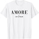 Amore Vino. Italiano Wine Italian Language AM PM Wine Fun T-Shirt - T-Shirt | White