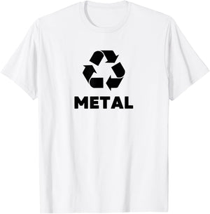 Recycling garbage Trash can Halloween Group Costumes Metal T-Shirt - T-Shirt | White