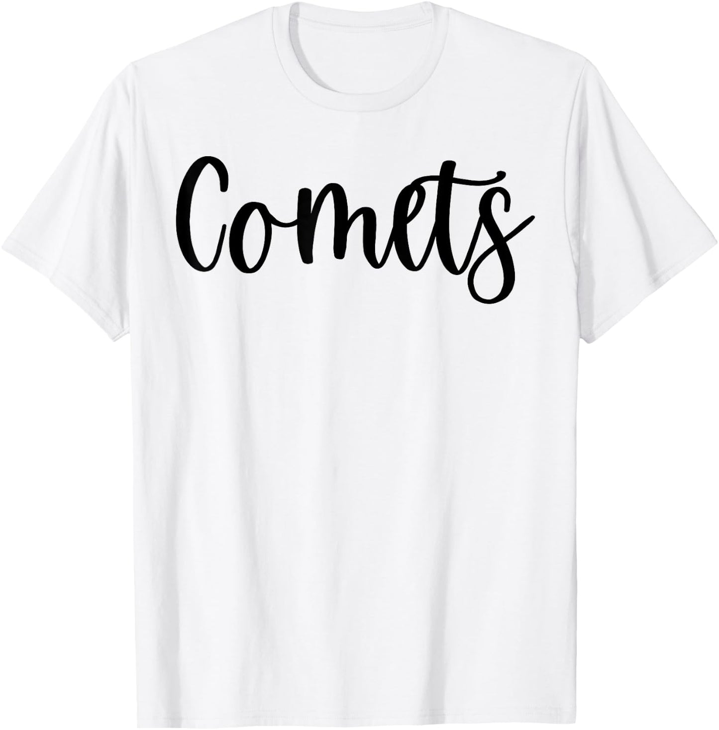 Comets School Spirit Team Mascot Game Night T-Shirt - T-Shirt | White