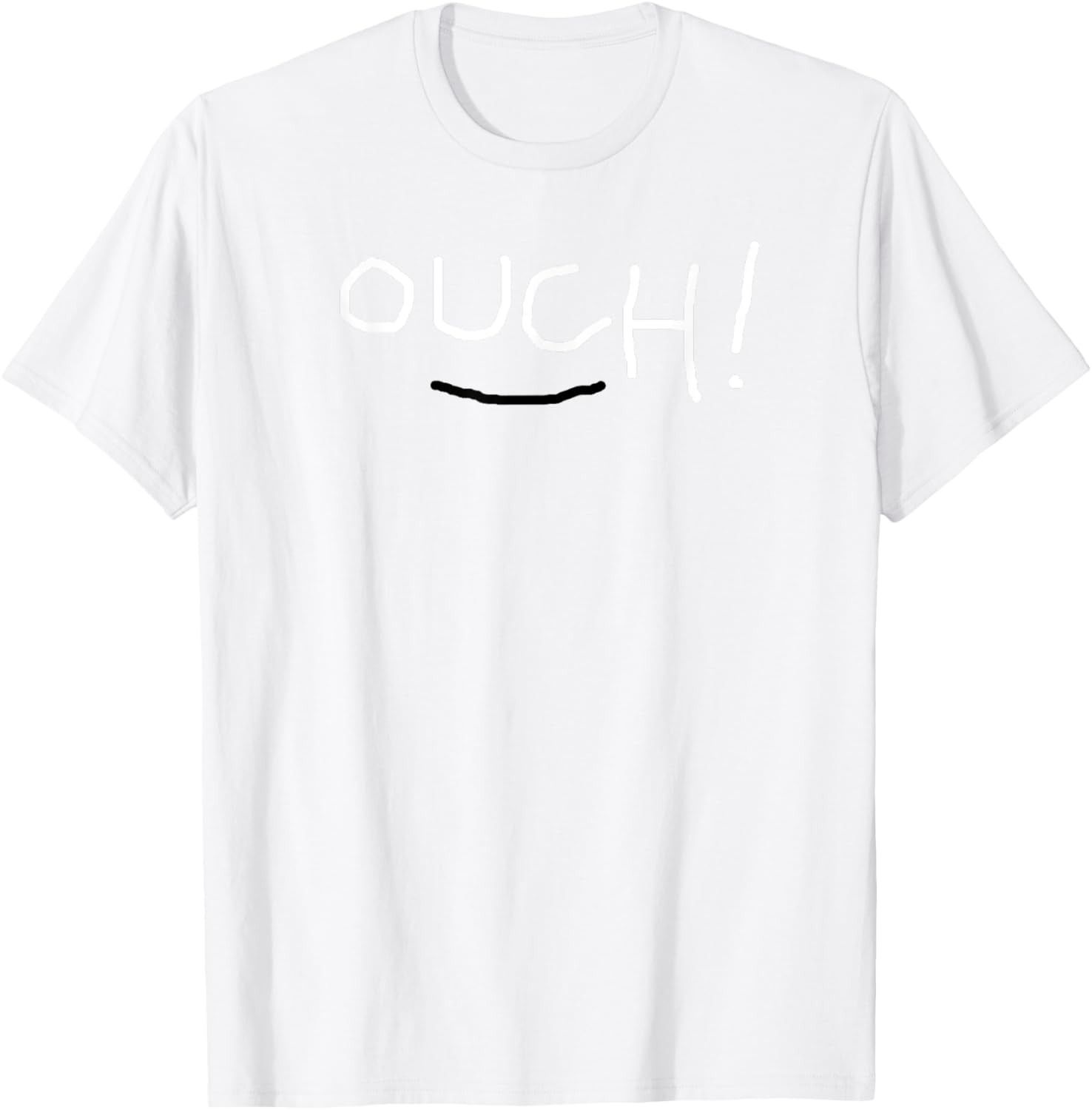 OUCH! CHAD MEME DESIGN incel stronk tough guy work out gym T-Shirt - T-Shirt | White