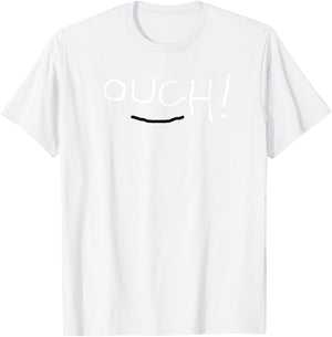 OUCH! CHAD MEME DESIGN incel stronk tough guy work out gym T-Shirt - T-Shirt | White