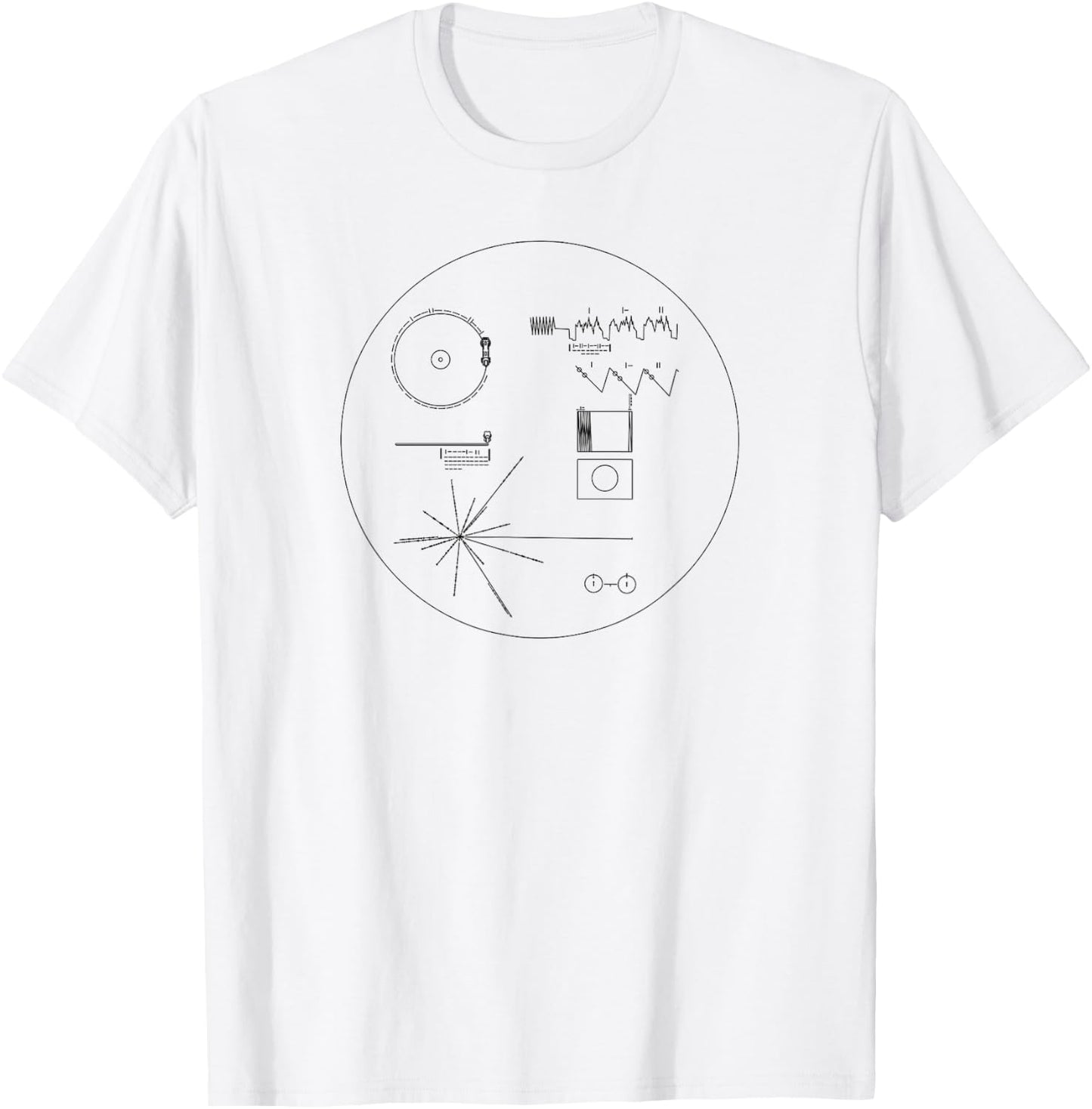Voyager Golden Record NASA T Shirt T-Shirt - T-Shirt | White