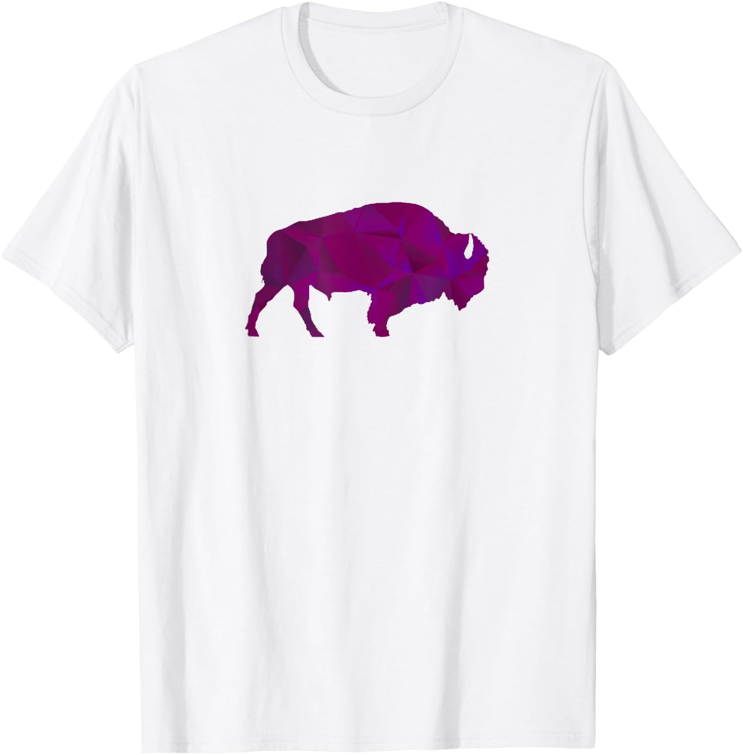 Raging Buffaloes Geometric Purple I Love Buffalo T-Shirt - T-Shirt | White