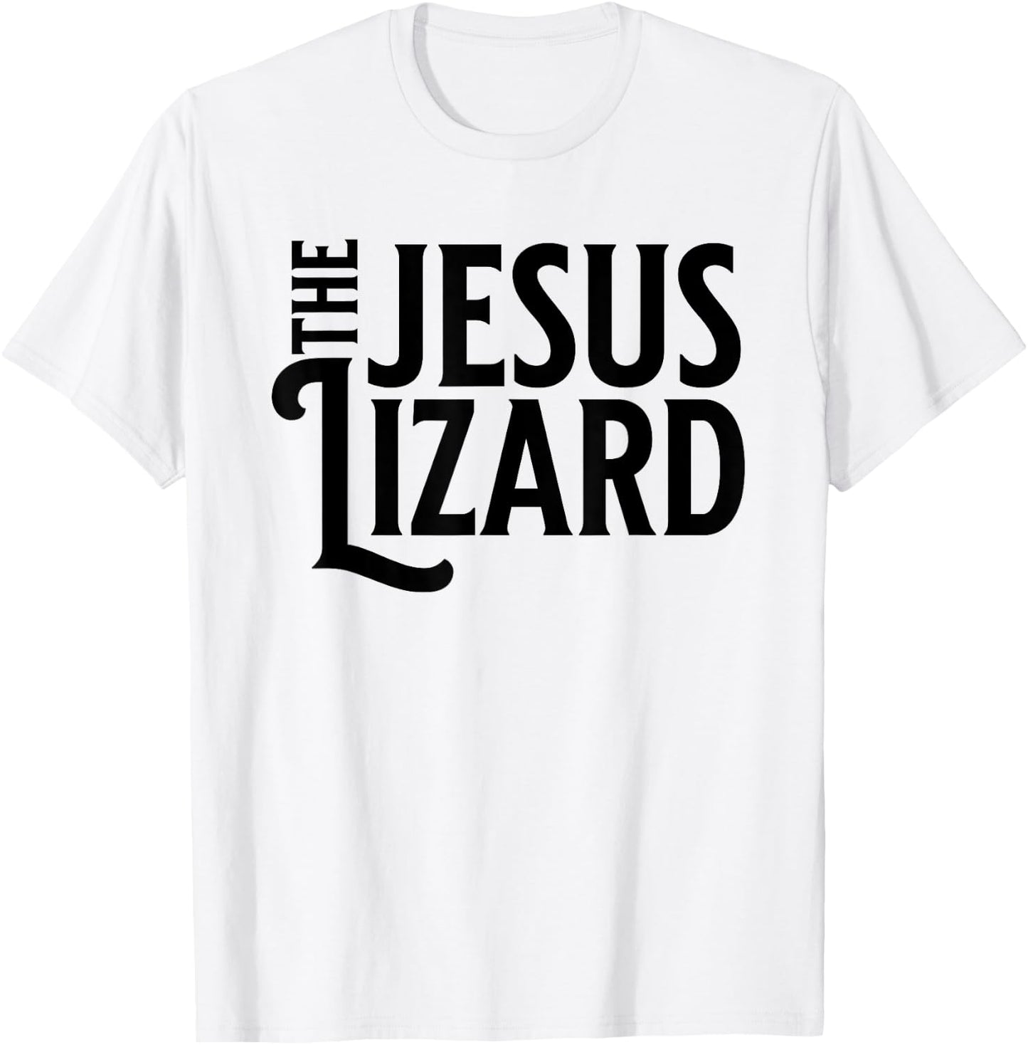 The Jesus Lizard Black Retro Vintage Text On T-Shirt - T-Shirt | White