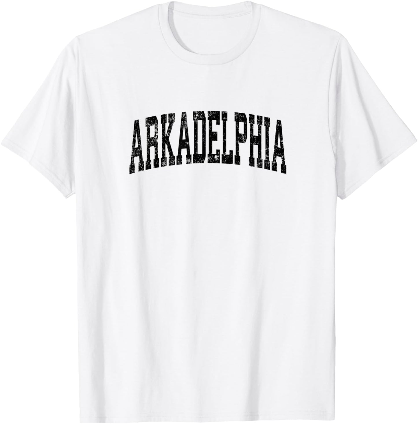 Arkadelphia Arkansas AR Vintage Athletic Sports Black Design T-Shirt - T-Shirt | White