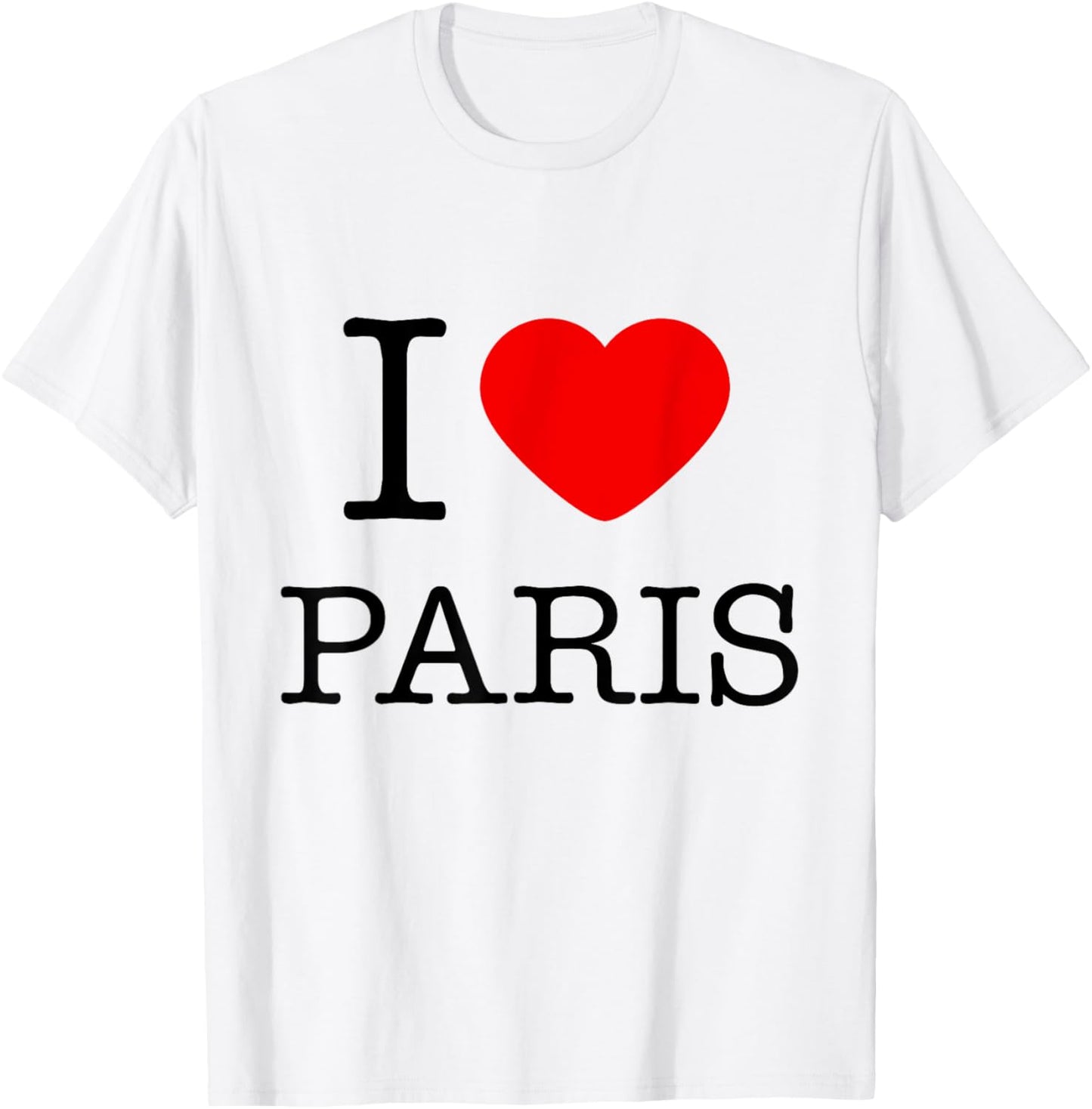 Enjoy Wear I Love Pairs Graphic - Paris Novelty Graphic T-Shirt - T-Shirt | White