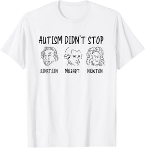 Autism Awareness Shirts Autism Didn't Stop T-Shirt - T-Shirt | White