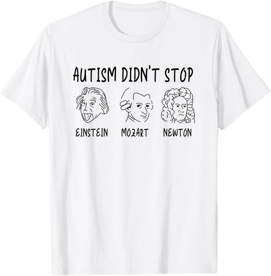 Autism Awareness Shirts Autism Didn't Stop T-Shirt - T-Shirt | White