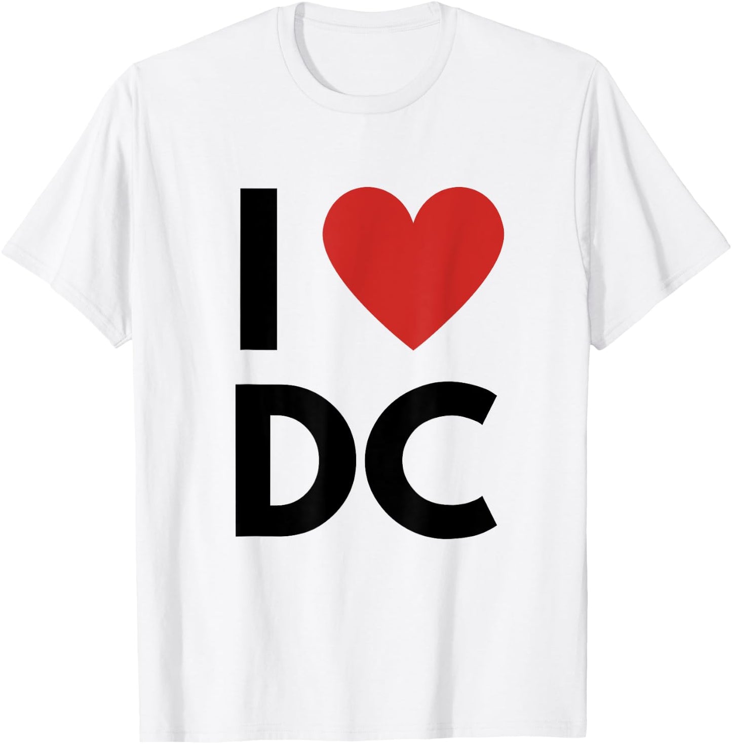 I Love DC Heart District of Columbia Love Fan Apparel T-Shirt - T-Shirt | White