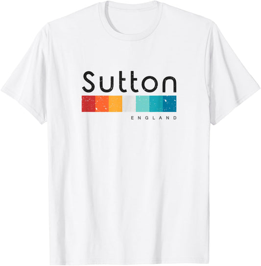 Sutton England UK T-Shirt - T-Shirt | White