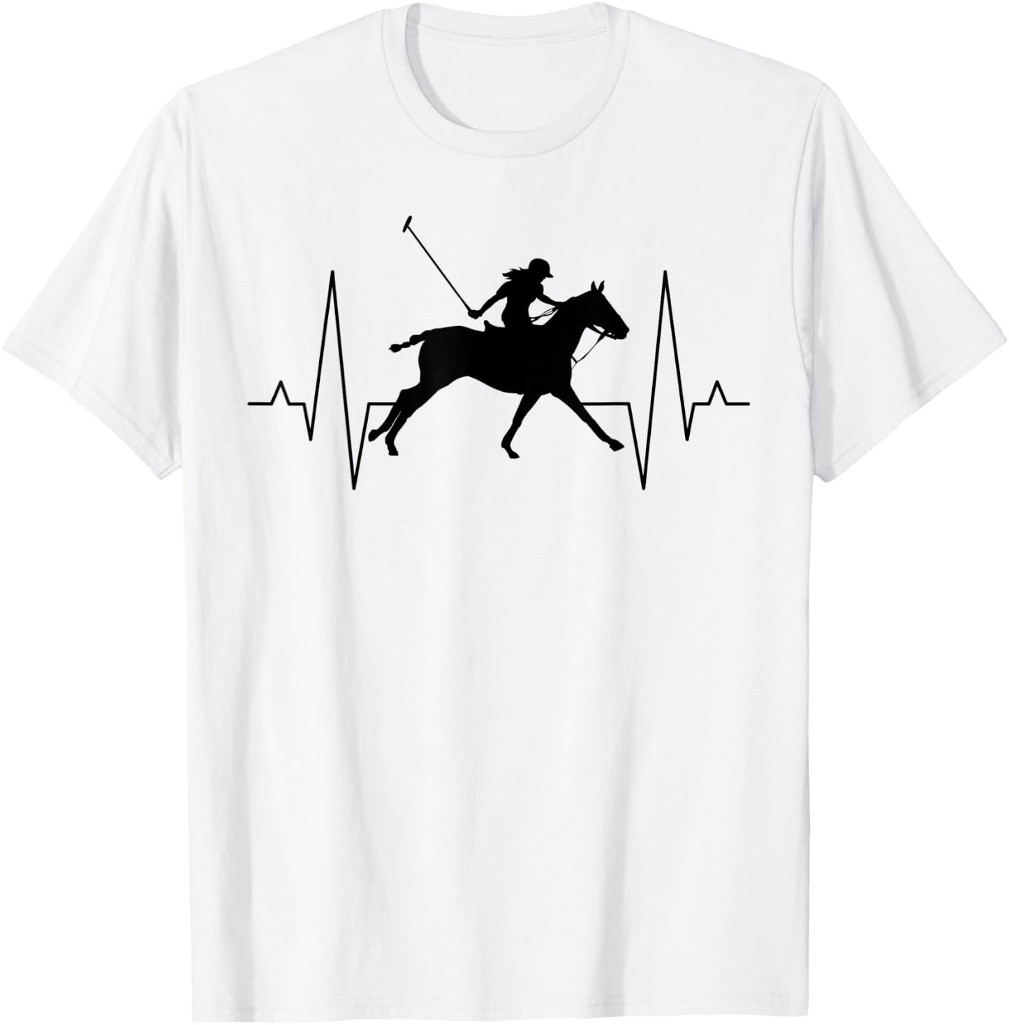 Polo Sport Equestrian with Polo Racquet ECG Line T-Shirt - T-Shirt | White