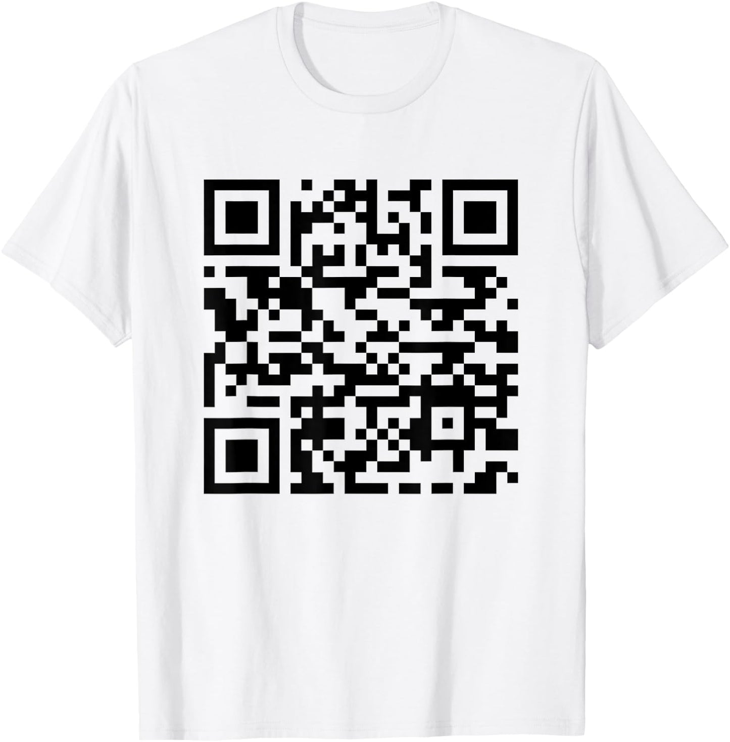 Funny QR President Trump Dancing Scan And Dance ( 2 Side) T-Shirt - T-Shirt | White