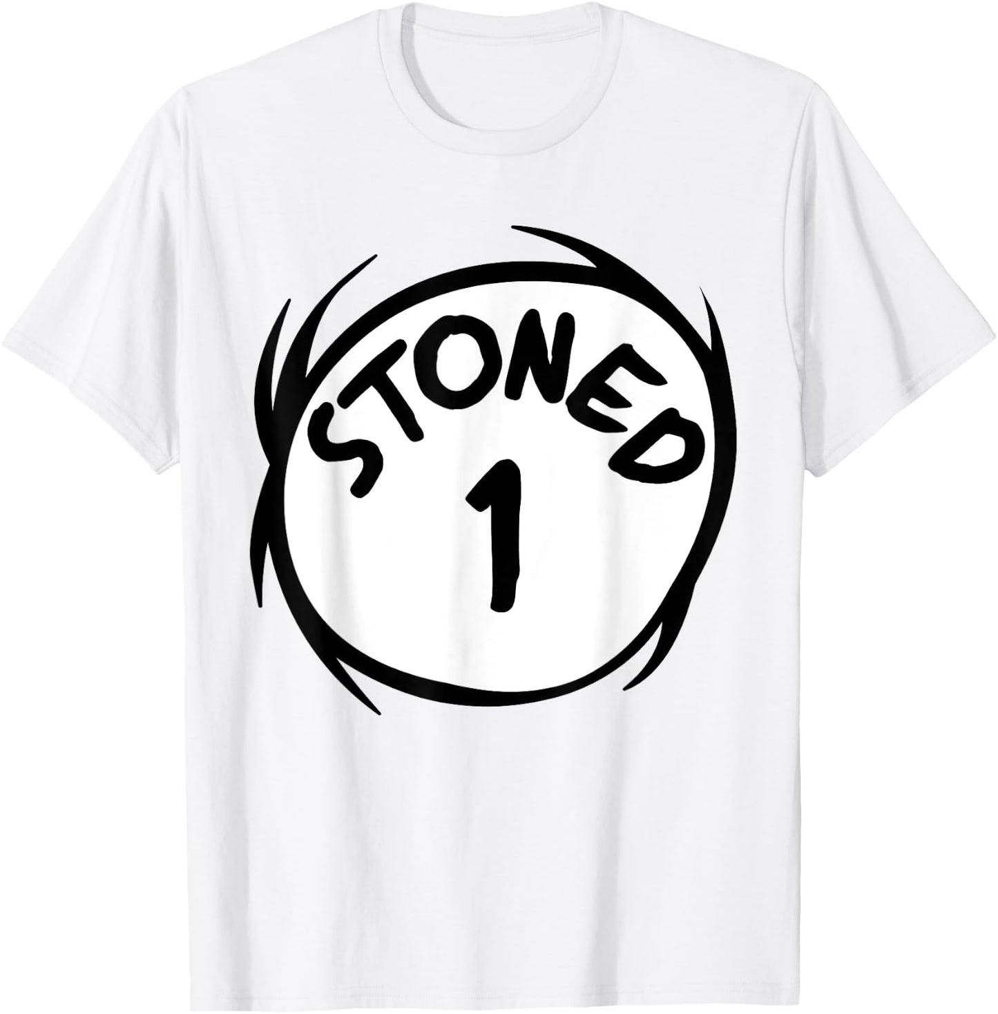 Stoned 1 Funny 4:20 Weed Stoner Matching Couple Group T-Shirt - T-Shirt | White