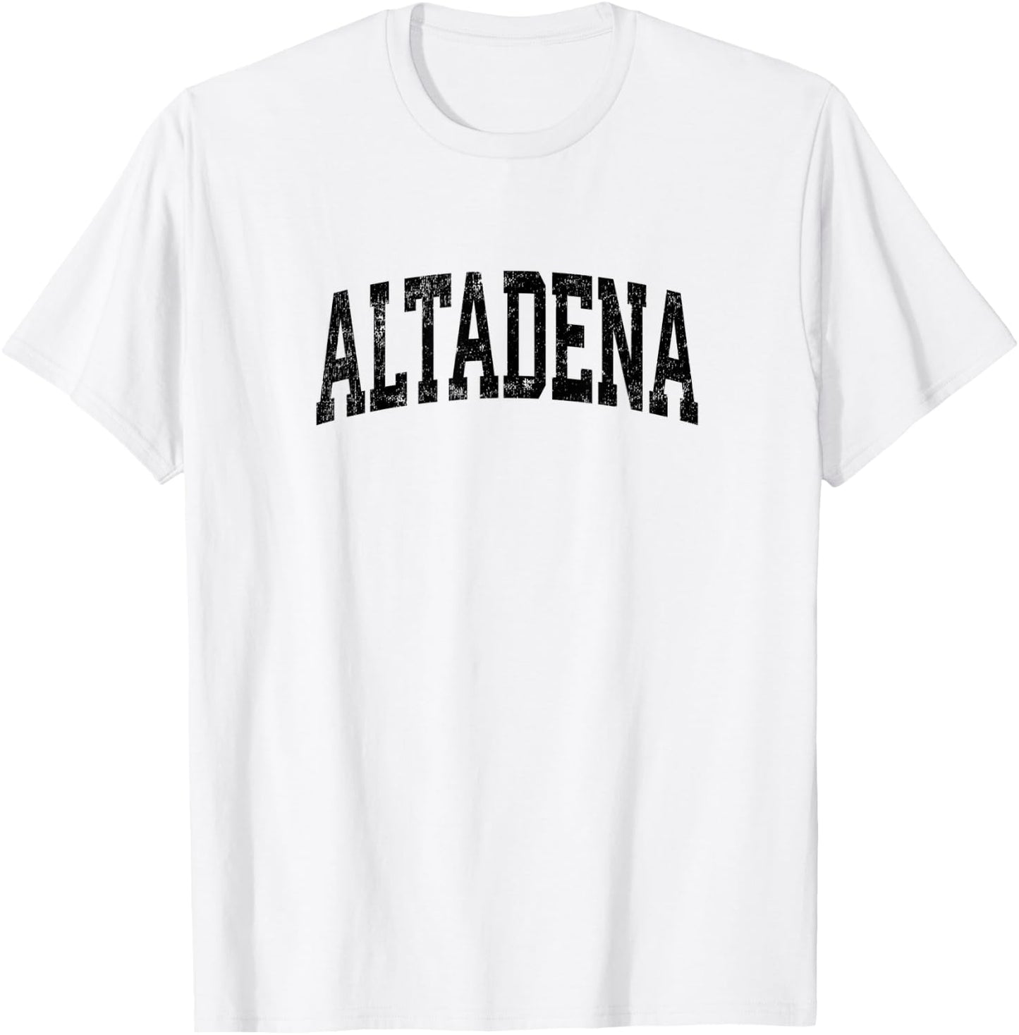 Altadena California CA Vintage Athletic Sports Black Design T-Shirt - T-Shirt | White