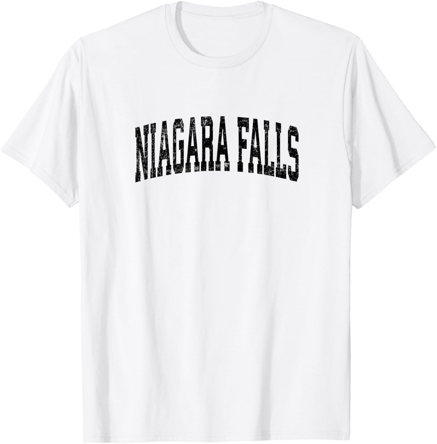 Niagara Falls New York NY Vintage Athletic Sports Black Desi T-Shirt - T-Shirt | White