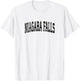 Niagara Falls New York NY Vintage Athletic Sports Black Desi T-Shirt - T-Shirt | White