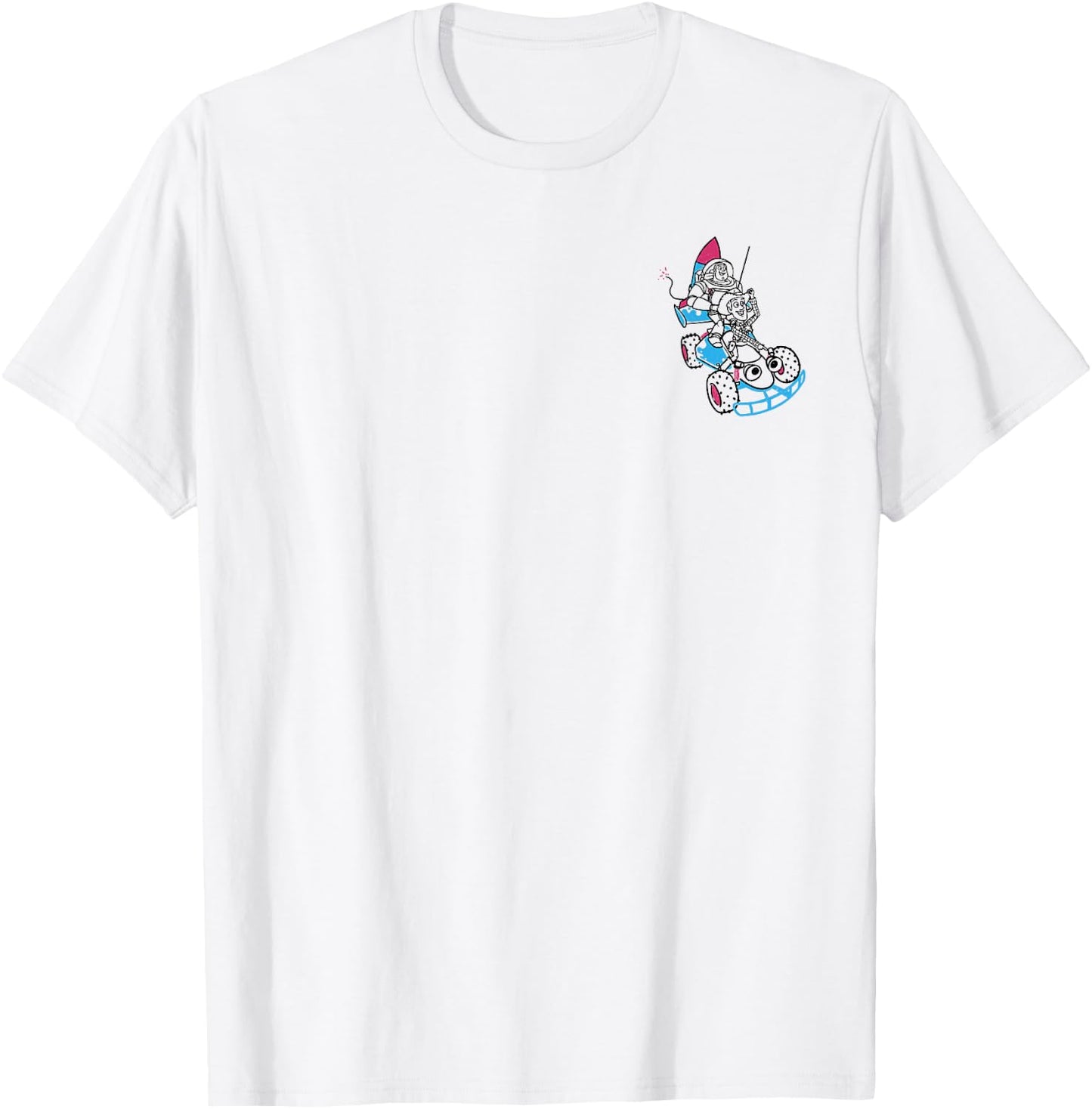 Disney Pixar Toy Story Buzz & Woody RC Car Adventure Logo T-Shirt - T-Shirt | White