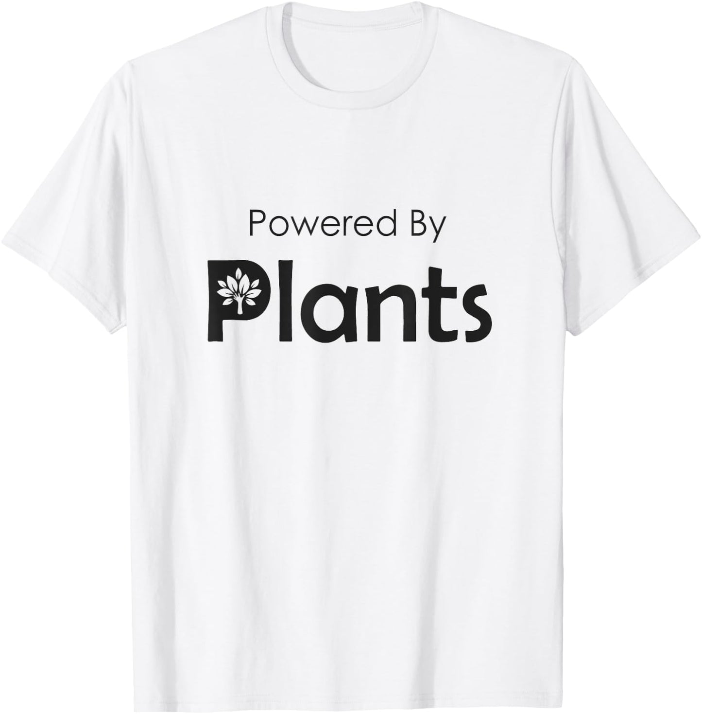 Powered By Plants Vegan Plant Workout T-Shirt - T-Shirt | White